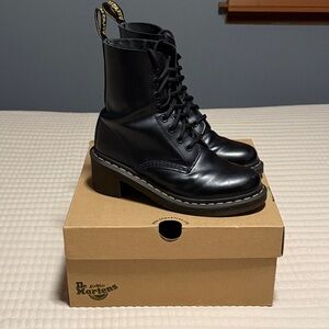 Dr. Martens Smooth Clemency Black Lace-Up Boots